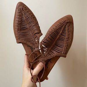 Free People Leather Slides